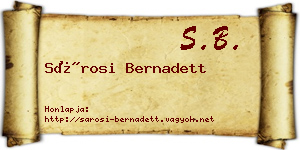 Sárosi Bernadett névjegykártya