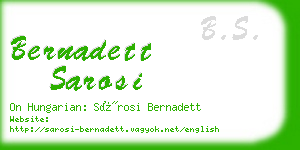 bernadett sarosi business card